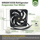 WR60X10358 LIFETIME WARRANTY for GE Fan Motor WR60X10339 New