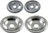 316048413 and 316048414 4 Pieces Set for Frigidaire Drip Stove Burn Pan