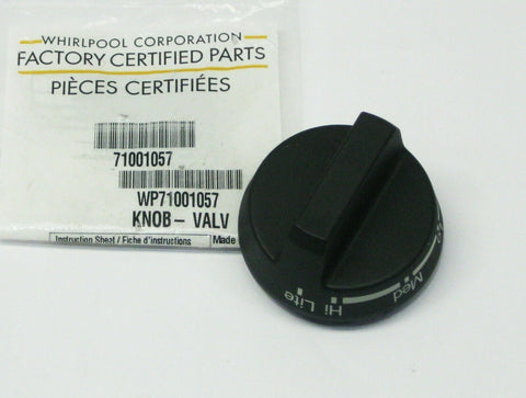 New OEM Genuine Whirlpool Maytag WP71001057 71001057 Range Burner Knob