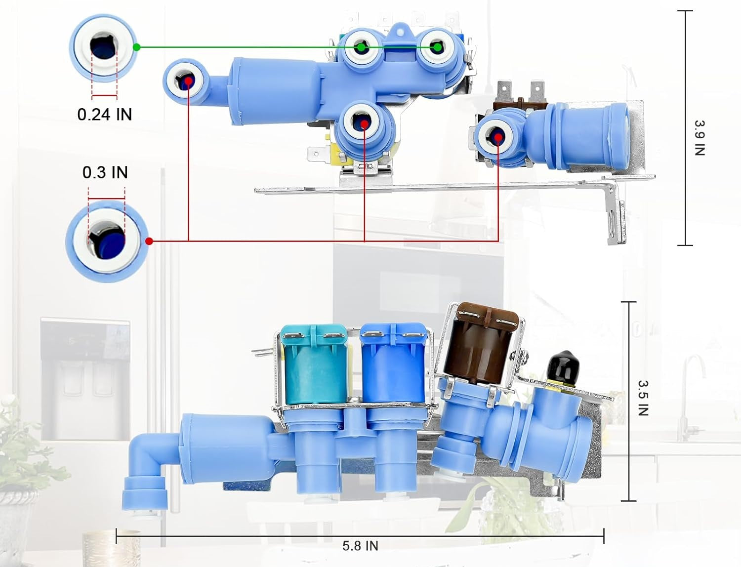 242253002 242102201 Water Inlet Valve for Electrolux Frigidaire