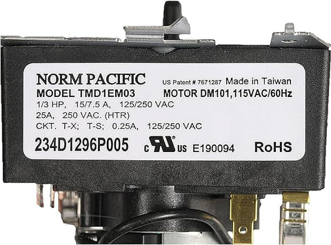 234D1296P005 Genuine OEM Replacement Dryer Timer 212D1233P012 TMD1EM03 WE4M533 WE4M364