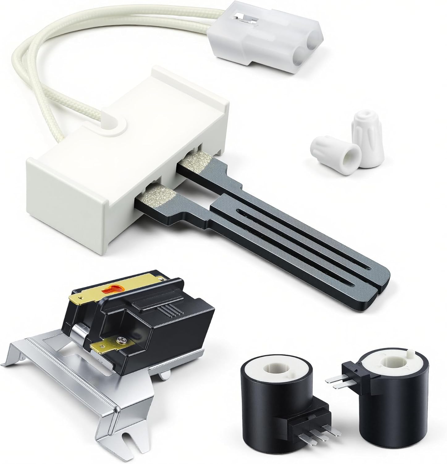 Dryer Repair Kit - WP338906 Flame Sensor 279311 Igniter 279834 Gas Valve Coil