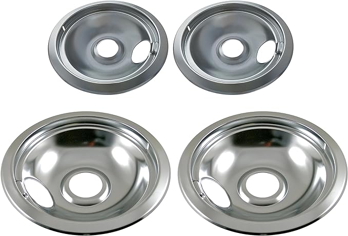 316048413 and 316048414 4 Pieces Set for Frigidaire Drip Stove Burn Pan
