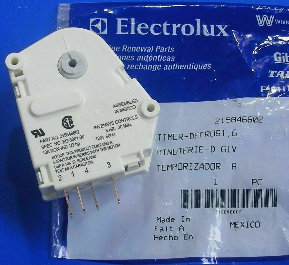 New OEM Frigidaire Defrost 8 Hr Timer Genuine 215846602, 5308006054, 5308006992