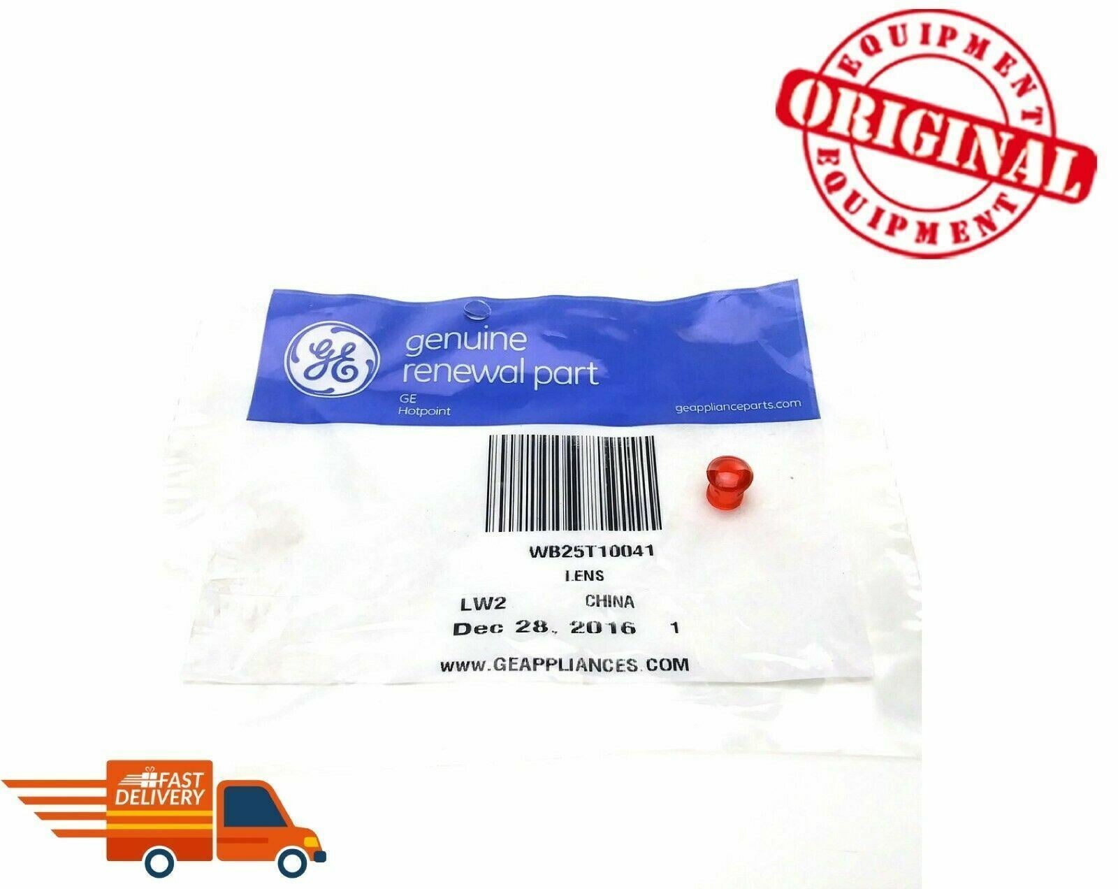 New Genuine OEM GE General Electric Oven Range Indicator Light Lens WB25T10041