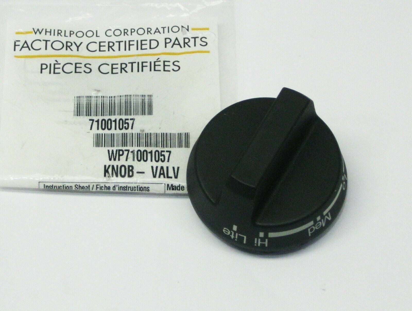 New OEM Genuine Whirlpool Maytag WP71001057 71001057 Range Burner Knob