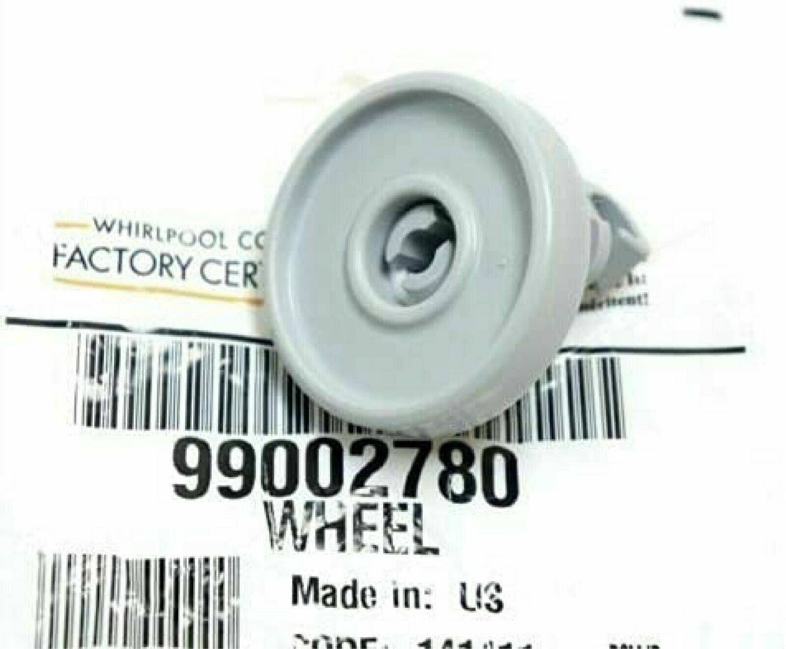 New Genuine OEM Whirlpool Dishwasher Lower Dishrack Roller WP99002780