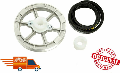 New OEM Genuine Speed Queen # 204486 Washer Aluminum Pulley With Belt Kit