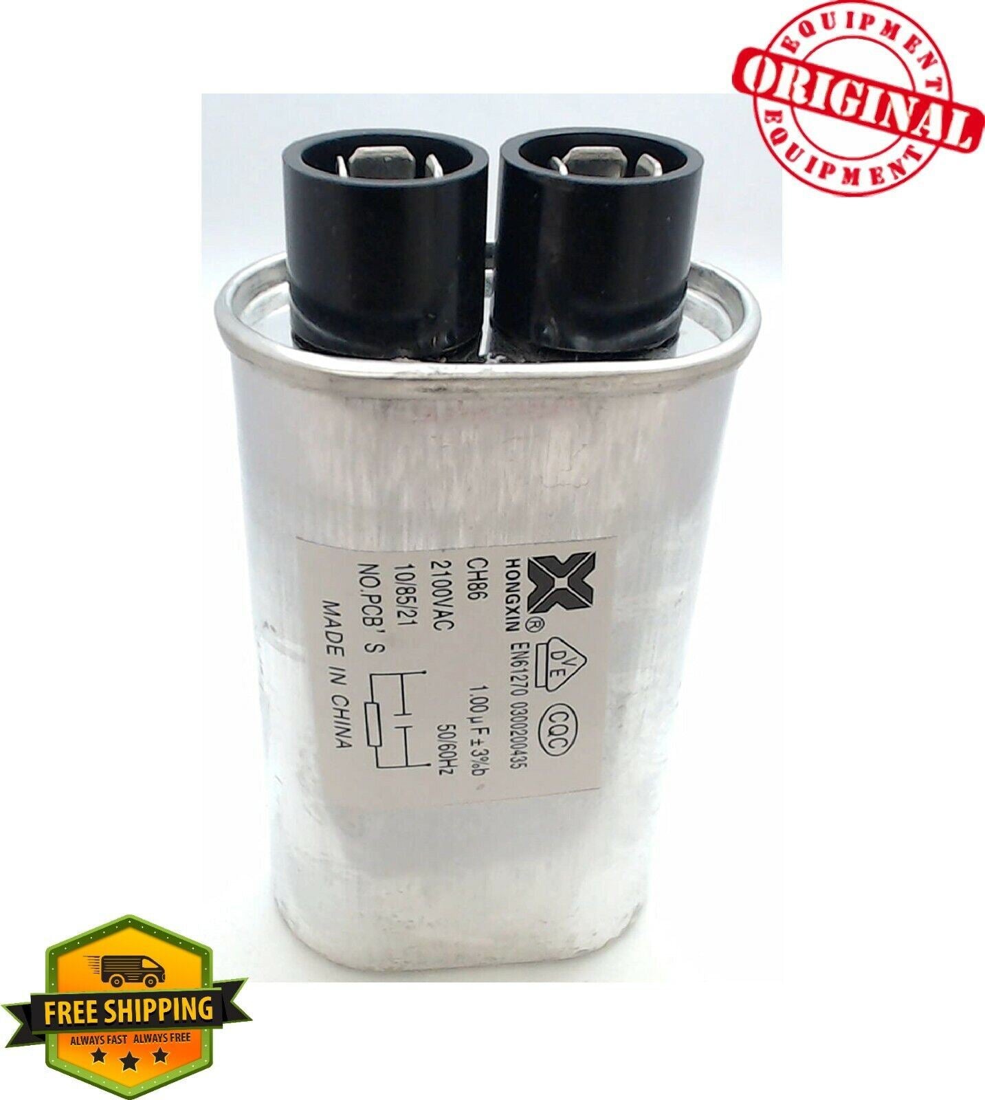 Genuine 13QBP21100 Supco Microwave HV Capacitor MW2100100