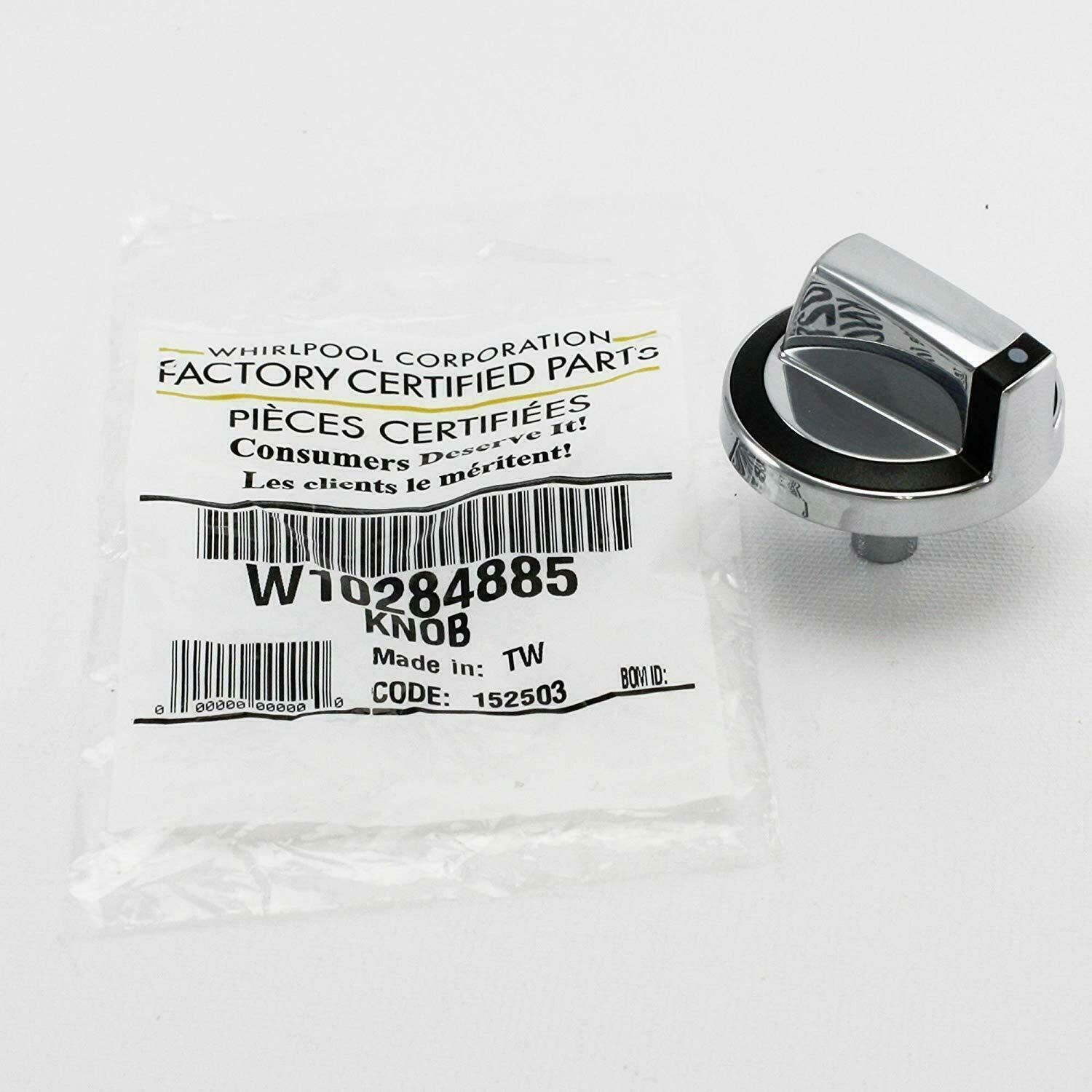 New OEM Genuine WPW10284885 Whirlpool Cooktop Knob W10284885