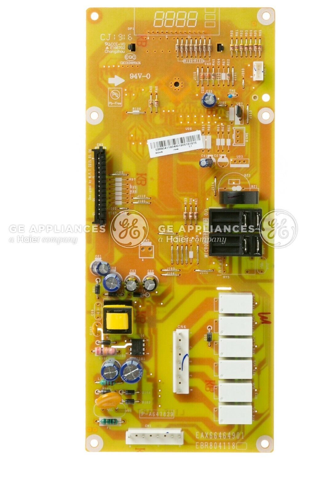 New Genuine OEM GE WB27X29801 Microwave Control Board with LED EBR80411804